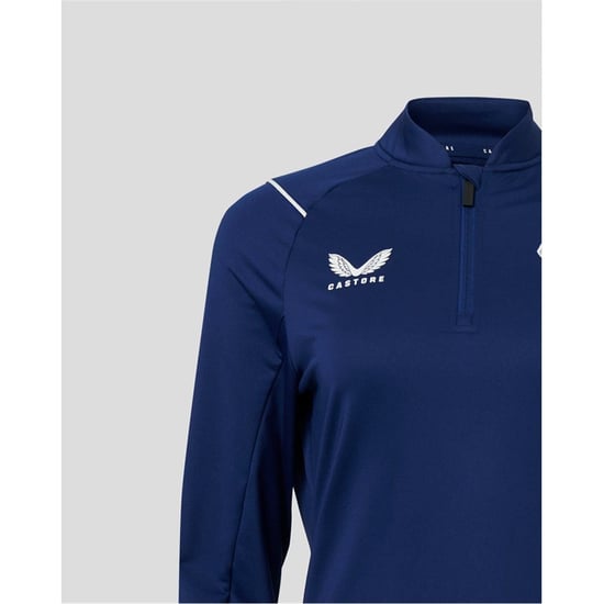 Women's Castore Rangers FC Zip Neck Regular Fit Sweatshirt in Navy - Image 3