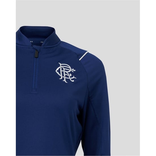 Women's Castore Rangers FC Zip Neck Regular Fit Sweatshirt in Navy - Image 4