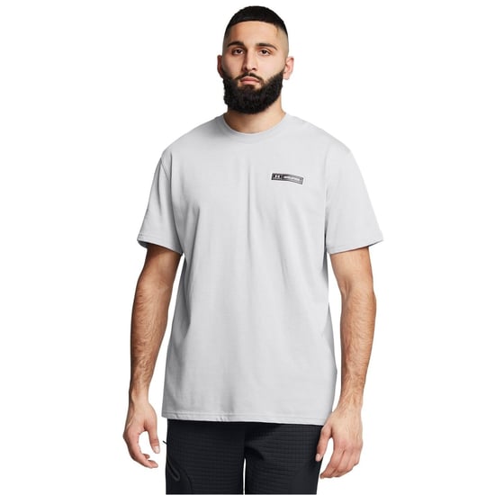 Men's Under Armour Heavyweight Short Sleeve Performance Gym Top in Gray - Image 3