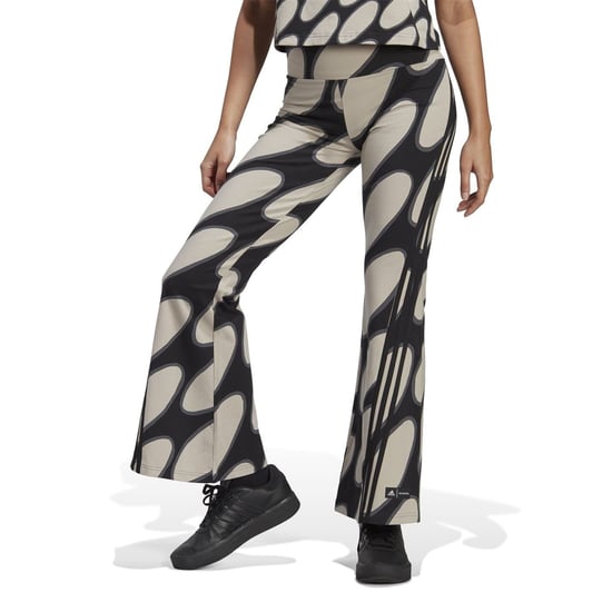 Women's adidas X Marimekko Future Icons Flared Leggings in L Brwn/Bk/Gry - Image 2