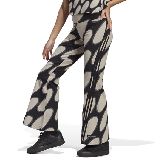 Women's adidas X Marimekko Future Icons Flared Leggings in L Brwn/Bk/Gry - Image 5