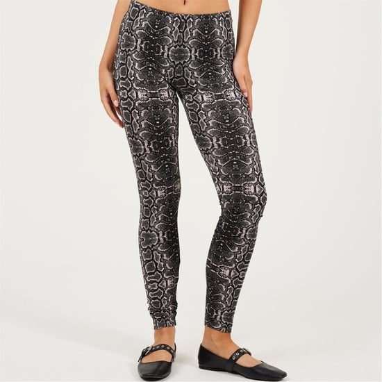 Women's Brave Soul Print Leggings in Grey Snake - Image 1