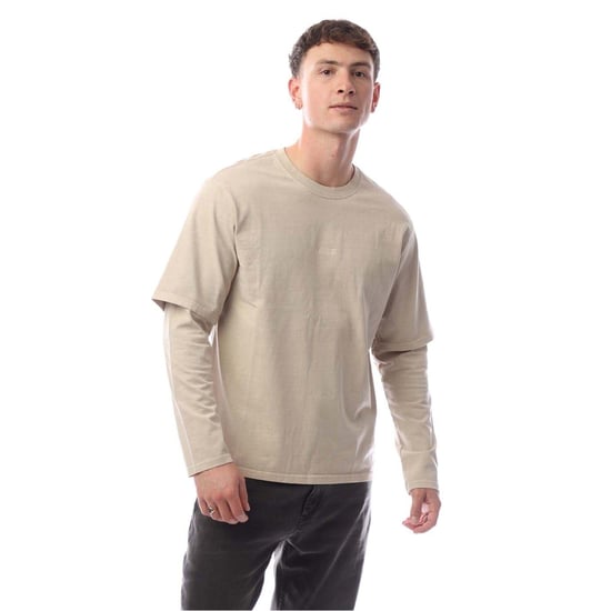 Men's Levis Feather Embroidered Crew Neck Long Sleeve Jersey T-Shirt in G Dye Fthr Gray - Image 1