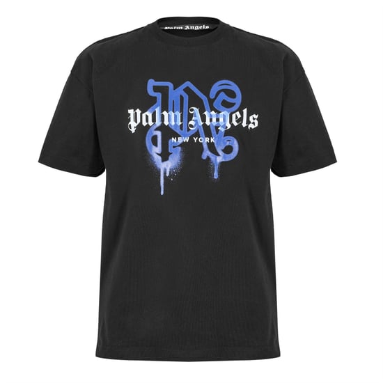 Men's Palm Angels Palm Ny Mono Tee in Black Blue - Image 1