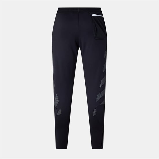 Men's Off White Solid Patterned Slim Sweatpants in Black/White - Image 2