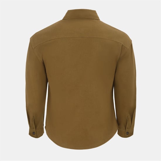 Men's Firetrap Heavy Shirt in Khaki - Image 2
