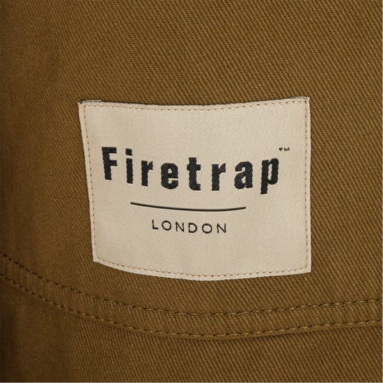 Men's Firetrap Heavy Shirt in Khaki - Image 4