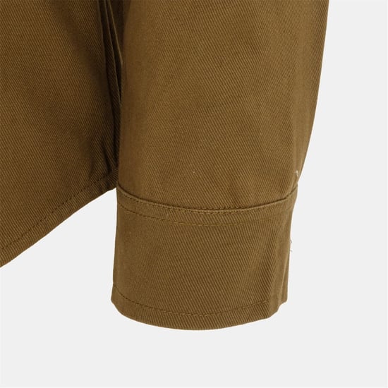 Men's Firetrap Heavy Shirt in Khaki - Image 5