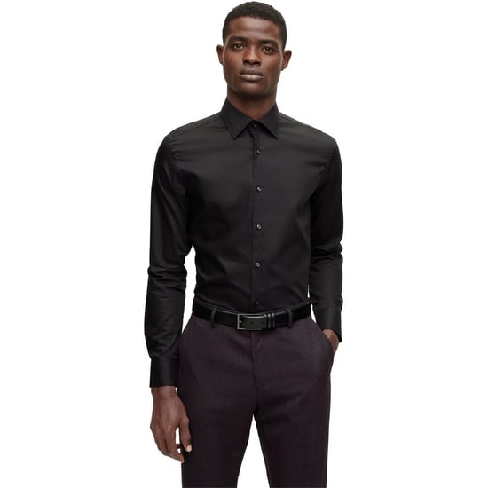 Men's Boss Long Sleeve Shirt in Black - Image 2