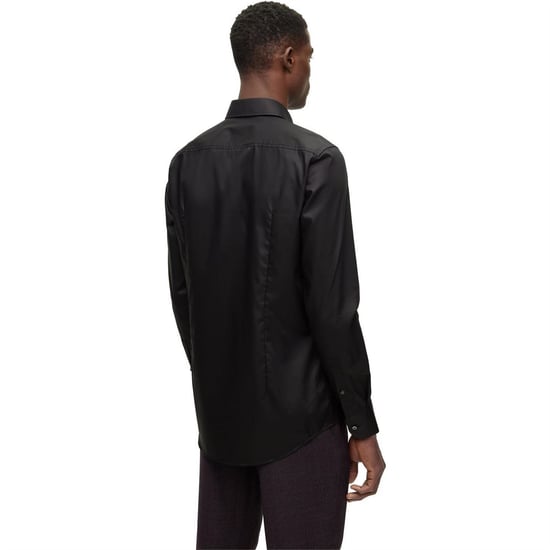 Men's Boss Long Sleeve Shirt in Black - Image 3