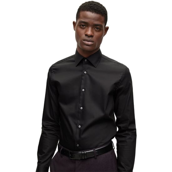 Men's Boss Long Sleeve Shirt in Black - Image 5