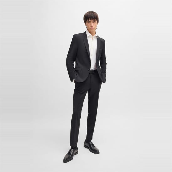 Men's Hugo Slim Fit Long Sleeve Shirt in White - Image 3