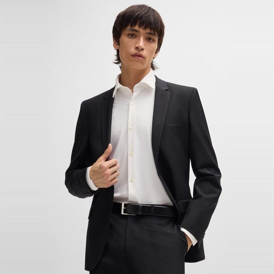 Men's Hugo Slim Fit Long Sleeve Shirt in White - Image 5