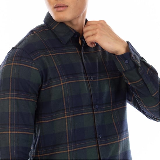 Men's Peter Werth Kidwell Collared Neck Long Sleeve Shirt in Multi - Image 2