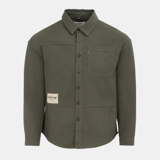 Men's Firetrap Heavy Shirt in Grey - Image 1