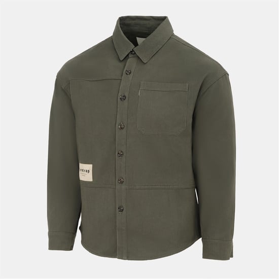 Men's Firetrap Heavy Shirt in Grey - Image 3