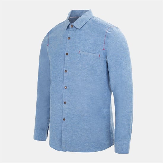 Men's Firetrap Plain Shirt in Light Blue - Image 3