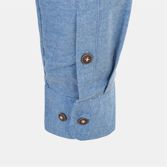 Men's Firetrap Plain Shirt in Light Blue - Image 5