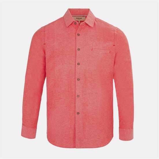 Men's Firetrap Plain Shirt in Red - Image 1