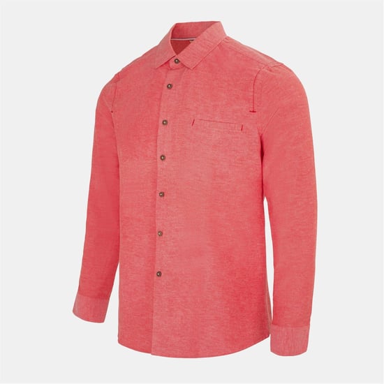 Men's Firetrap Plain Shirt in Red - Image 3