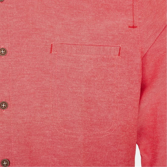Men's Firetrap Plain Shirt in Red - Image 4