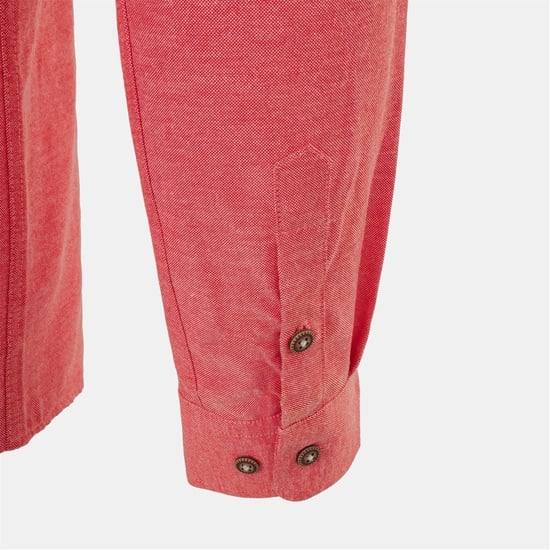 Men's Firetrap Plain Shirt in Red - Image 5