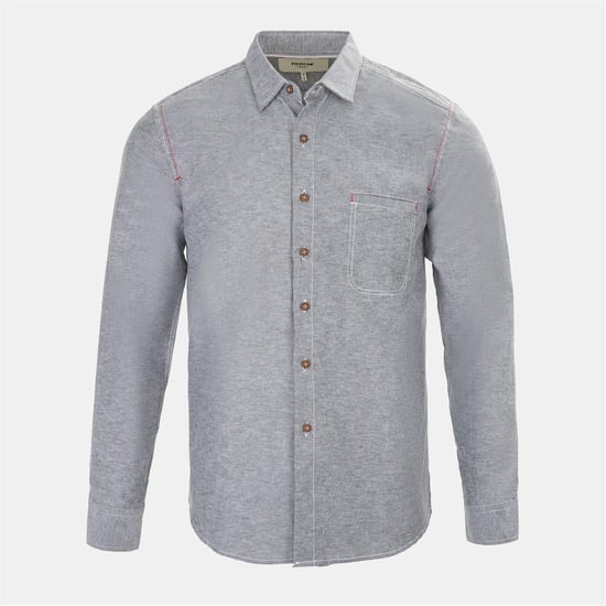 Men's Firetrap Plain Shirt in Grey - Image 1