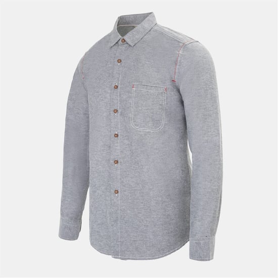 Men's Firetrap Plain Shirt in Grey - Image 3