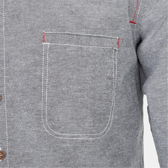 Men's Firetrap Plain Shirt in Grey - Image 4