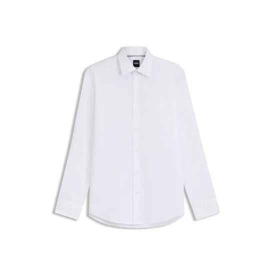 Men's Boss Joe Collared Neck Point Collar Long Sleeve Shirt in White - Image 4