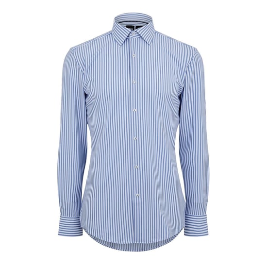 Men's Boss Long Sleeve Regular Fit Shirt in Past Blue - Image 1