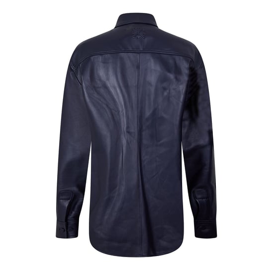 Men's Off White Leather Regular Fit Long Sleeve Shirt in Sierra Leone - Image 2
