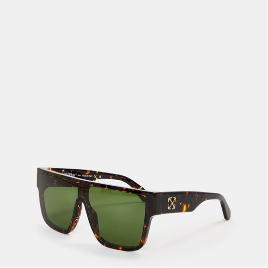 Accessories Off White Syracuse Square Full Rim Sunglasses in Havana/Green - Image 1
