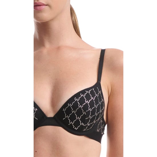 Women's Wolford Geometric Patterned Push Up Bra in Black - Image 3