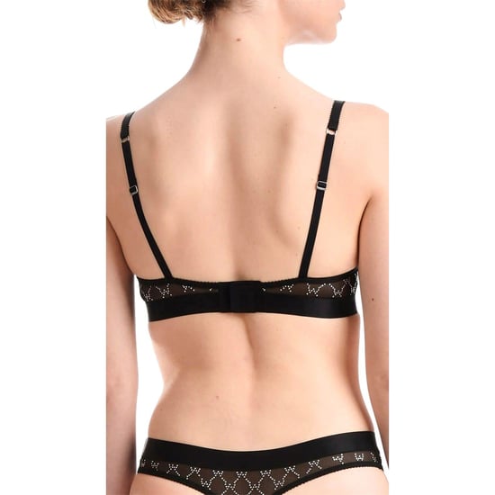 Women's Wolford Geometric Patterned Push Up Bra in Black - Image 5