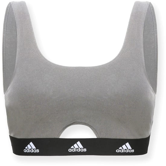 Women's adidas Active Comfort Cotton Scoop Bralette in Heather Grey - Image 1