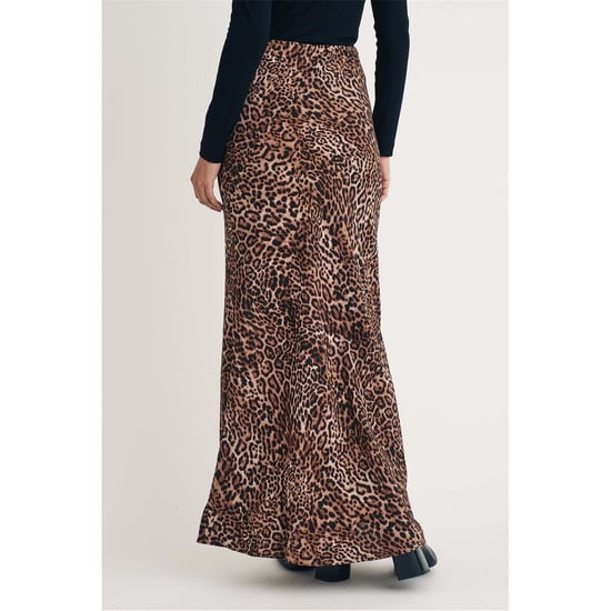 Women's Nobodys Child Pytn Animal Patterned Maxi Trumpet Skirt in Brown - Image 4