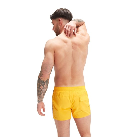 Men's Speedo Retro 13 Inch Side Strip Swim Shorts in Yellow - Image 4