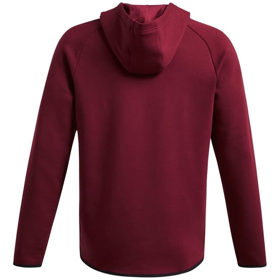 Men's Under Armour Hooded Neck Raglan Sleeve Fleece Hoody in Red - Image 2