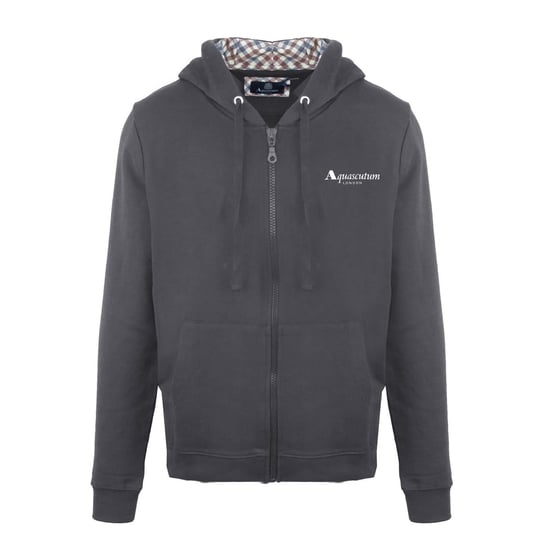Men's Aquascutum Zpullover Hoody Swe in Antracite - Image 1