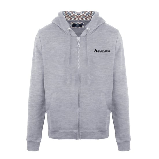 Men's Aquascutum Zpullover Hoody Swe in Grey - Image 1