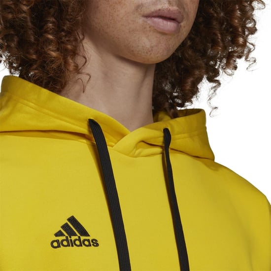Men's adidas Entrada 22 Sweat Hoodie in Yellow/Black - Image 2