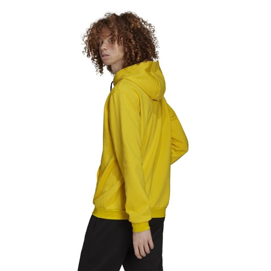 Men's adidas Entrada 22 Sweat Hoodie in Yellow/Black - Image 4