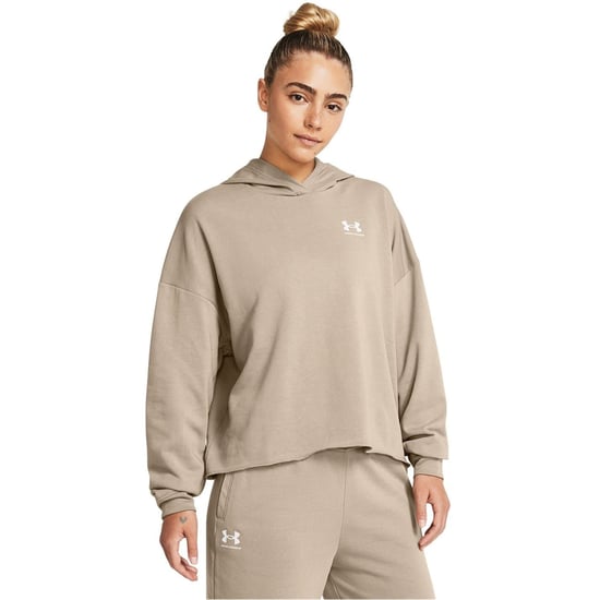 Women's Under Armour Armour Ua Rival Terry Os Hoodie Hoody in Brown - Image 3