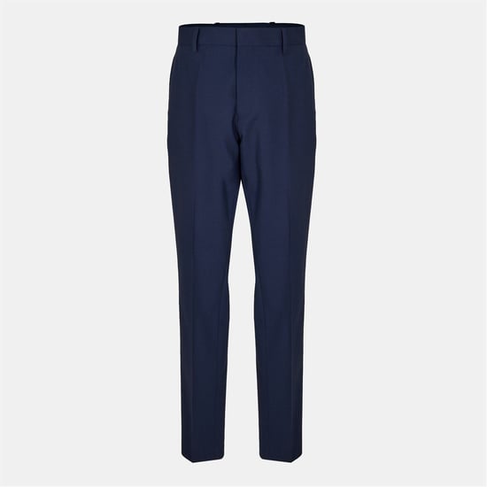 Men's Boss Genius Solid Patterned Straight Chinos in Open Blue - Image 1