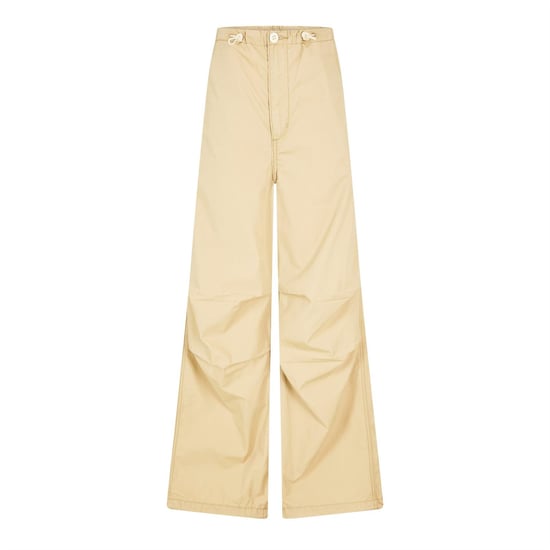 Women's Levis Solid Patterned Wide Parachute Pants in Safari - Image 1