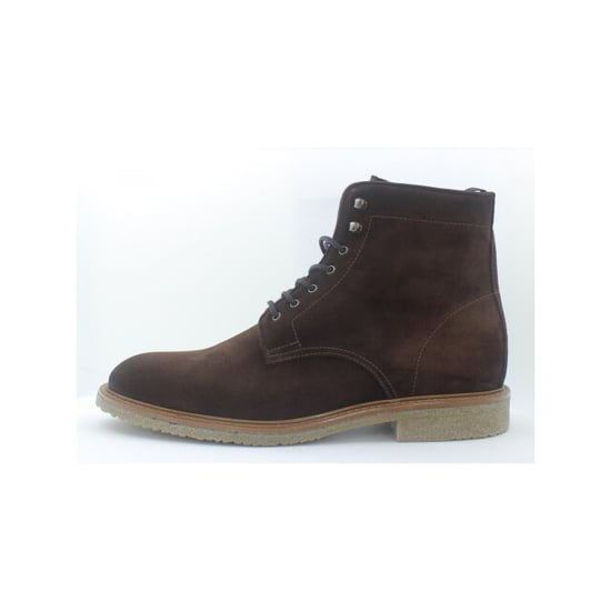 Giorgio 36402 donkerbruin suède veterboots met rits en rubber zool - Image 1