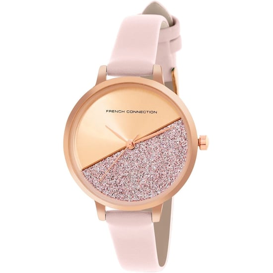 Accessories French Connection Connection Rose Case Round Shape Pink Strap Quartz Watch in Rose Gold - Image 2