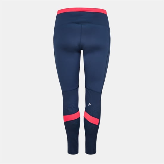 Women's Head Power Mesh Pocket Color Block Leggings in .Blue - Image 2