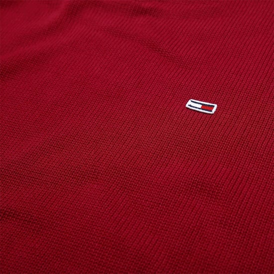 Women's Tommy Jeans Jeans Classic Sweater in Ruby - Image 3